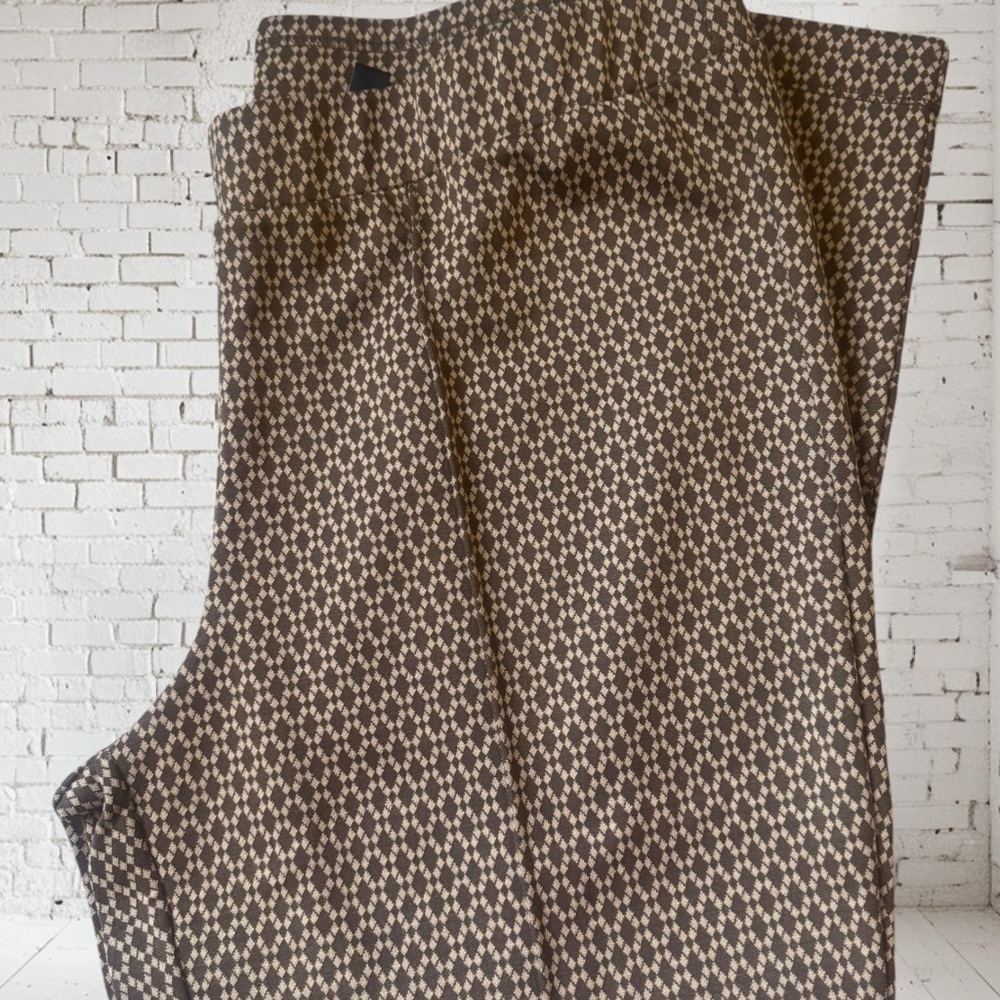 Isaac Mizrahi Live Pull‑On Stretch Knit Pants 18WP NWT | Toffee Print Chic - Picture 3 of 7